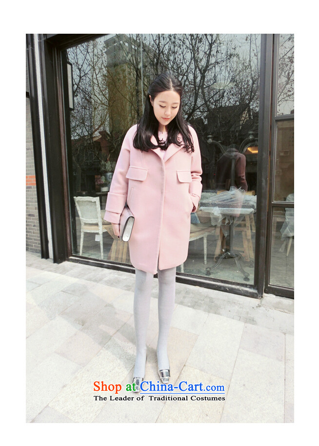 Mr Vladimir 2015 autumn and winter new women's pocket loose hair? jacket coat in the medium to long term, female? 0972 gross coats female pink L picture, prices, brand platters! The elections are supplied in the national character of distribution, so action, buy now enjoy more preferential! As soon as possible.