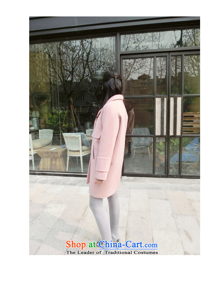 Mr Vladimir 2015 autumn and winter new women's pocket loose hair? jacket coat in the medium to long term, female? 0972 gross coats female pink L picture, prices, brand platters! The elections are supplied in the national character of distribution, so action, buy now enjoy more preferential! As soon as possible.