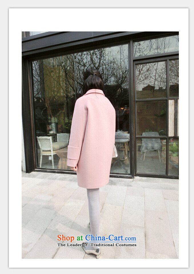 Mr Vladimir 2015 autumn and winter new women's pocket loose hair? jacket coat in the medium to long term, female? 0972 gross coats female pink L picture, prices, brand platters! The elections are supplied in the national character of distribution, so action, buy now enjoy more preferential! As soon as possible.