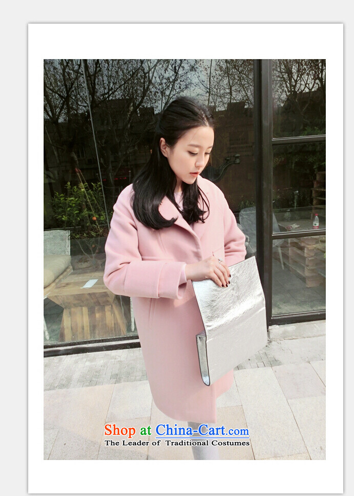 Mr Vladimir 2015 autumn and winter new women's pocket loose hair? jacket coat in the medium to long term, female? 0972 gross coats female pink L picture, prices, brand platters! The elections are supplied in the national character of distribution, so action, buy now enjoy more preferential! As soon as possible.