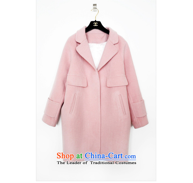 Mr Vladimir 2015 autumn and winter new women's pocket loose hair? jacket coat in the medium to long term, female? 0972 gross coats female pink L picture, prices, brand platters! The elections are supplied in the national character of distribution, so action, buy now enjoy more preferential! As soon as possible.