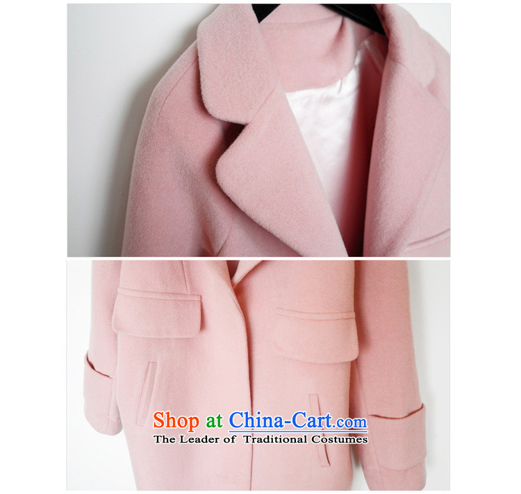 Mr Vladimir 2015 autumn and winter new women's pocket loose hair? jacket coat in the medium to long term, female? 0972 gross coats female pink L picture, prices, brand platters! The elections are supplied in the national character of distribution, so action, buy now enjoy more preferential! As soon as possible.
