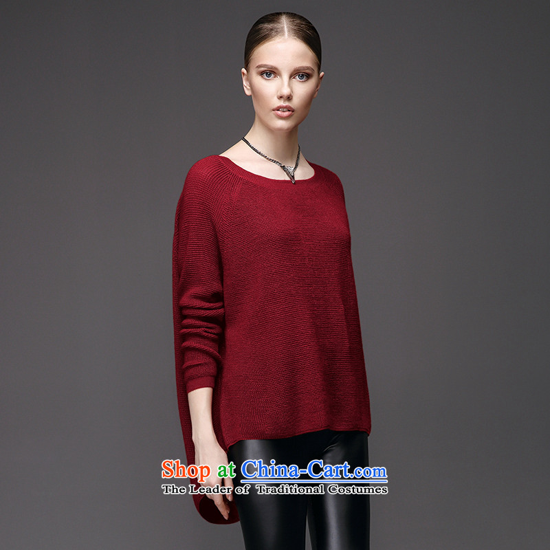 The former Yugoslavia Migdal Code women 2015 autumn in loose fit thick mm long bat sleeves Knitted Shirt sweater 953133243  3XL, Red Small Mak , , , shopping on the Internet
