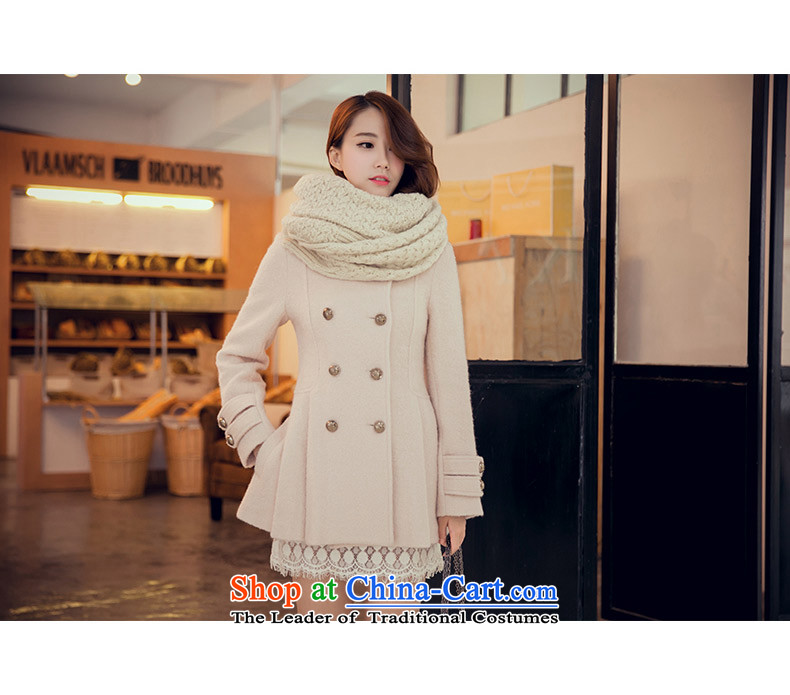 In 2015 winter m economy Korean jacket in gross? Long roll collar double-thick hair? women coats new beige cross-section of the pocket M picture, prices, brand platters! The elections are supplied in the national character of distribution, so action, buy now enjoy more preferential! As soon as possible.