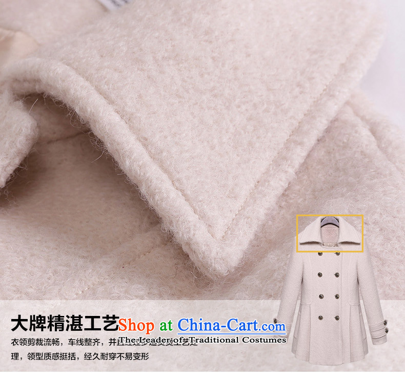 In 2015 winter m economy Korean jacket in gross? Long roll collar double-thick hair? women coats new beige cross-section of the pocket M picture, prices, brand platters! The elections are supplied in the national character of distribution, so action, buy now enjoy more preferential! As soon as possible.