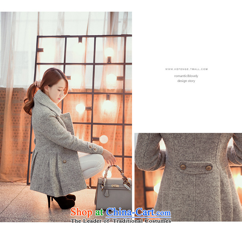 In 2015 winter m economy Korean jacket in gross? Long roll collar double-thick hair? women coats new beige cross-section of the pocket M picture, prices, brand platters! The elections are supplied in the national character of distribution, so action, buy now enjoy more preferential! As soon as possible.