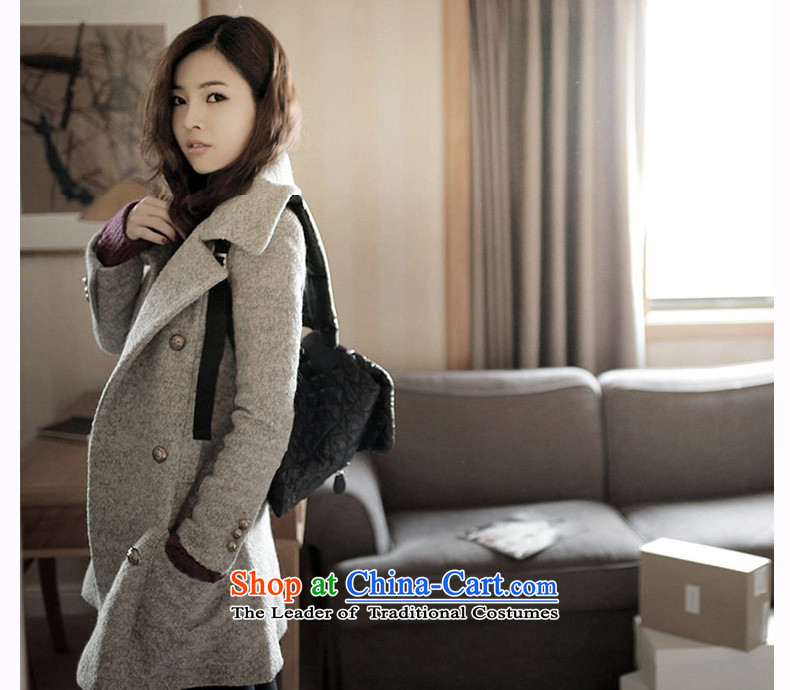 In 2015 winter m economy Korean jacket in gross? Long roll collar double-thick hair? women coats new beige cross-section of the pocket M picture, prices, brand platters! The elections are supplied in the national character of distribution, so action, buy now enjoy more preferential! As soon as possible.