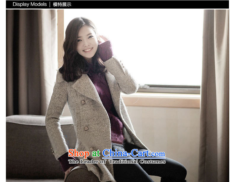 In 2015 winter m economy Korean jacket in gross? Long roll collar double-thick hair? women coats new beige cross-section of the pocket M picture, prices, brand platters! The elections are supplied in the national character of distribution, so action, buy now enjoy more preferential! As soon as possible.