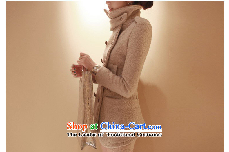 In 2015 winter m economy Korean jacket in gross? Long roll collar double-thick hair? women coats new beige cross-section of the pocket M picture, prices, brand platters! The elections are supplied in the national character of distribution, so action, buy now enjoy more preferential! As soon as possible.