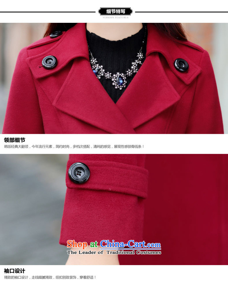 Lauder Highlights 2015 autumn and winter Western New girl who decorated in long wool woolen fabric jacket coat of gross? jacket coat female wine red M picture, prices, brand platters! The elections are supplied in the national character of distribution, so action, buy now enjoy more preferential! As soon as possible.