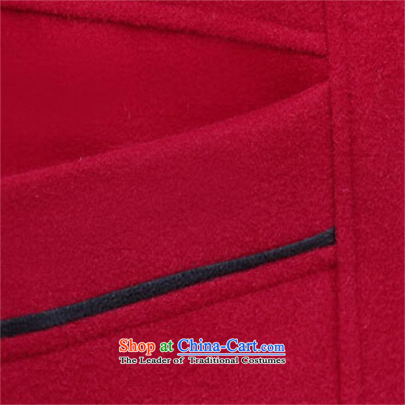 Lauder Highlights 2015 autumn and winter Western New girl who decorated in long wool woolen fabric jacket coat of gross? jacket coat female wine red M Lauder highlights , , , shopping on the Internet