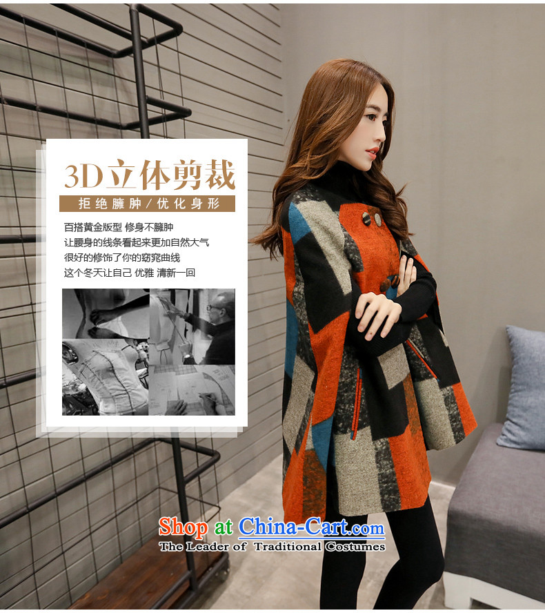 Sin has  new autumn and winter 2015)? coats that long hair? jacket female cloak wool matching overcoat jacket female grid? S picture, prices, brand platters! The elections are supplied in the national character of distribution, so action, buy now enjoy more preferential! As soon as possible.