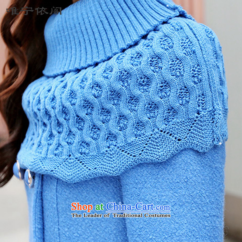 In accordance with the court only Ning 2015 autumn and winter new Korean lace stitching jacket coat 8,335 gross? Blue M, in accordance with the court has been pressed CD Ning shopping on the Internet