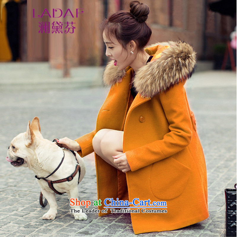 The World 2015 autumn and winter fun Doi new goddess van gross? double-jacket Korean version of long overcoat for women in the Red  M World 8503 Diane Fan ( , , , ) LANDAIFEN shopping on the Internet