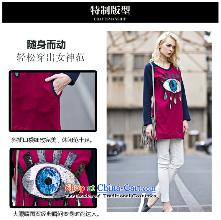 Morning to 201 new autumn and winter winds western dress code stitching knocked colors plus lint-free long sweater thick slice MM bright eye pattern of the forklift truck, under the long-sleeved shirt RED M recommendations 90-110 catty picture, prices, brand platters! The elections are supplied in the national character of distribution, so action, buy now enjoy more preferential! As soon as possible.
