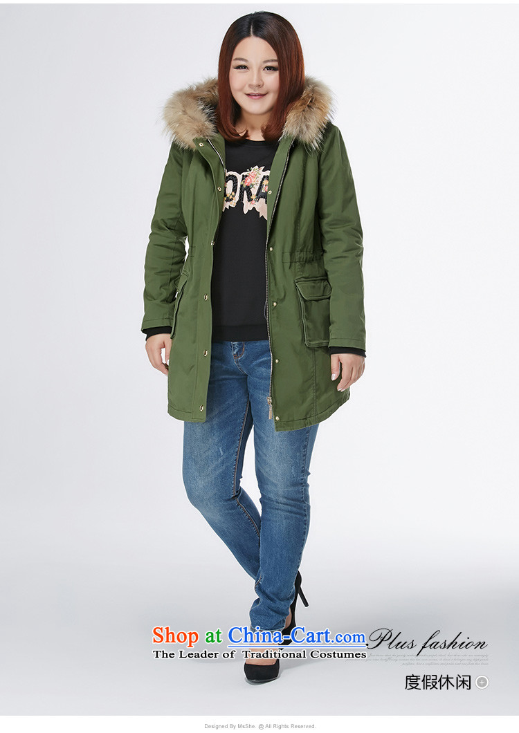 Large msshe women 2015 new MM thick winter clothing with collar cap long cotton waffle pre-sale 10853 green 4XL- pre-sale on 10 December to the picture, prices, brand platters! The elections are supplied in the national character of distribution, so action, buy now enjoy more preferential! As soon as possible.