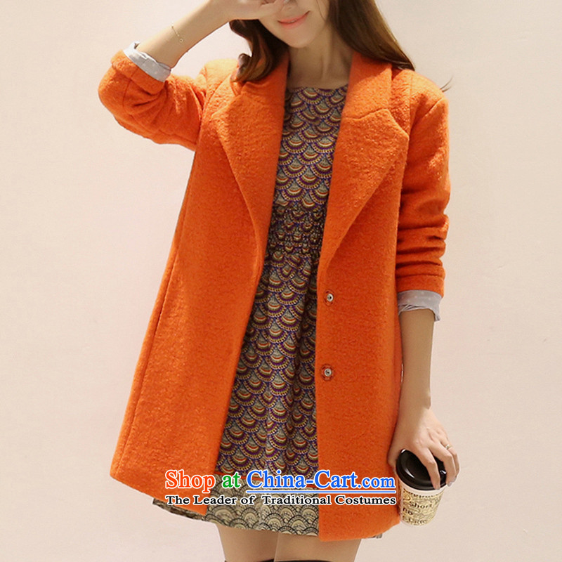 The thousands of new 2015 Fall/Winter Collections gross coats female woolen coat? a gross jacket orange L? The thousands (BENQIAN) , , , shopping on the Internet