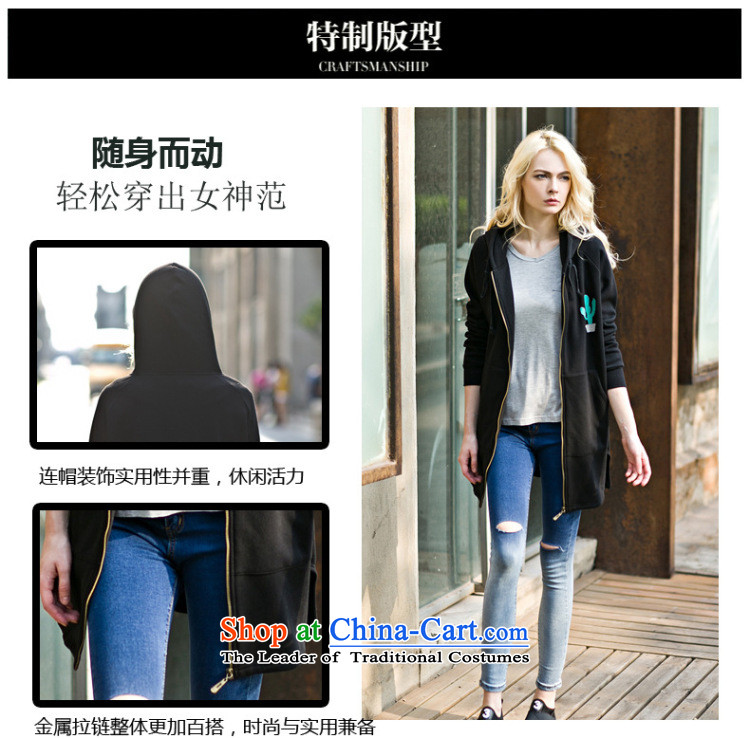 Morning to 2015 autumn and winter new larger female Western Wind relaxd stylish wild cactus stamp cap drawcord jacket is not under rule 4XL black sweater recommendations 171-190 catty picture, prices, brand platters! The elections are supplied in the national character of distribution, so action, buy now enjoy more preferential! As soon as possible.