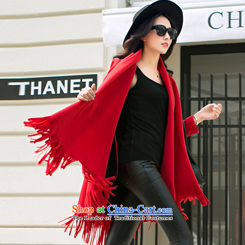Alam Shah Europe and America 2015 autumn and winter new scarves for women in the gross? jacket long double-side-thick wool a wool coat red XXL, Lok Noh Alam Shah (LELANSH) , , , shopping on the Internet