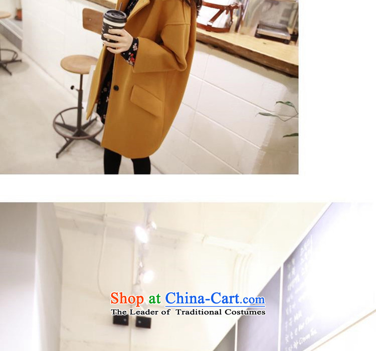 The achievement of the 2015 autumn and winter new Korean trendy code in women's long hair? turmeric yellow jacket L picture, prices, brand platters! The elections are supplied in the national character of distribution, so action, buy now enjoy more preferential! As soon as possible.