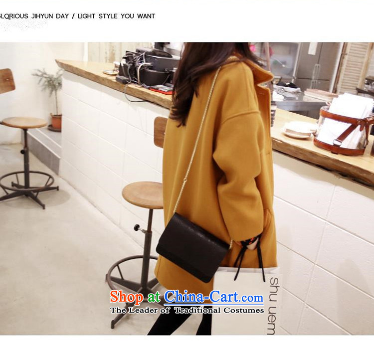 The achievement of the 2015 autumn and winter new Korean trendy code in women's long hair? turmeric yellow jacket L picture, prices, brand platters! The elections are supplied in the national character of distribution, so action, buy now enjoy more preferential! As soon as possible.