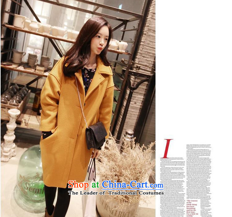 The achievement of the 2015 autumn and winter new Korean trendy code in women's long hair? turmeric yellow jacket L picture, prices, brand platters! The elections are supplied in the national character of distribution, so action, buy now enjoy more preferential! As soon as possible.