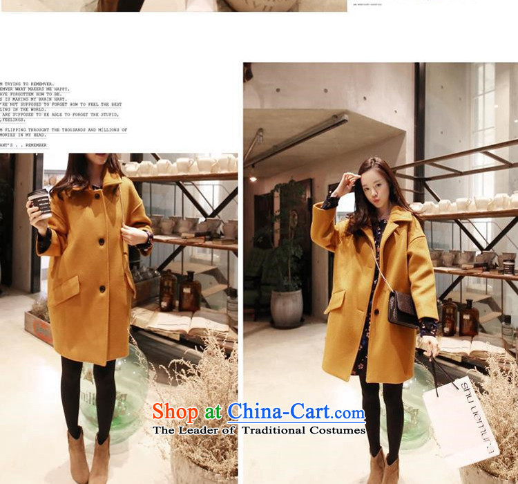 The achievement of the 2015 autumn and winter new Korean trendy code in women's long hair? turmeric yellow jacket L picture, prices, brand platters! The elections are supplied in the national character of distribution, so action, buy now enjoy more preferential! As soon as possible.