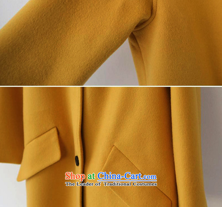 The achievement of the 2015 autumn and winter new Korean trendy code in women's long hair? turmeric yellow jacket L picture, prices, brand platters! The elections are supplied in the national character of distribution, so action, buy now enjoy more preferential! As soon as possible.