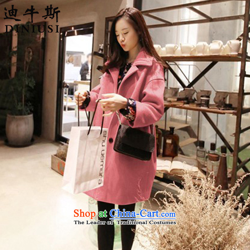 The achievement of the 2015 autumn and winter new Korean trendy code in women's long hair? turmeric yellow jacket , L, N, Deere shopping on the Internet has been pressed.