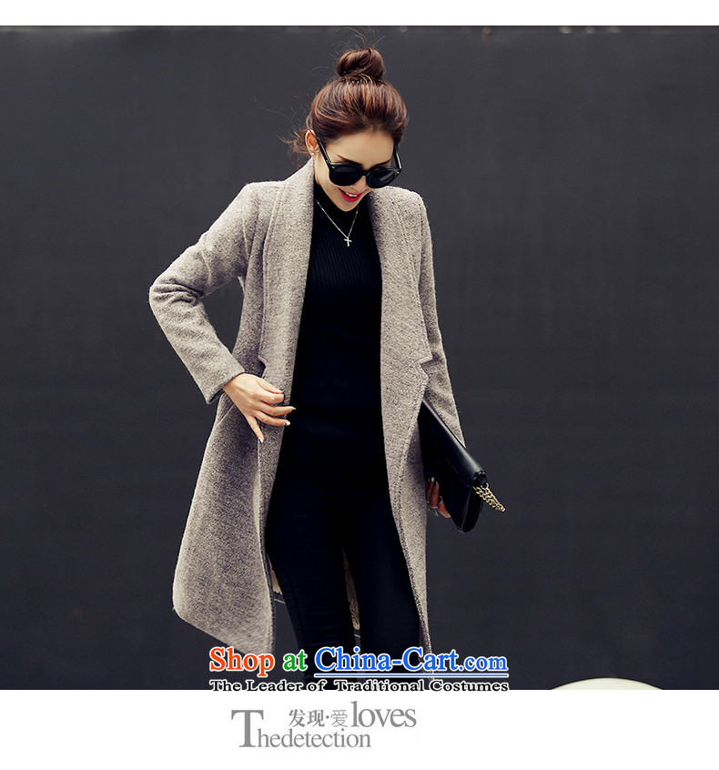 China, slave 2015 autumn and winter for women on the new roll collar jacket coat? Korean girl in Sau San long large thick hair a wool coat female gray M pictures, Z3 Price, brand platters! The elections are supplied in the national character of distribution, so action, buy now enjoy more preferential! As soon as possible.
