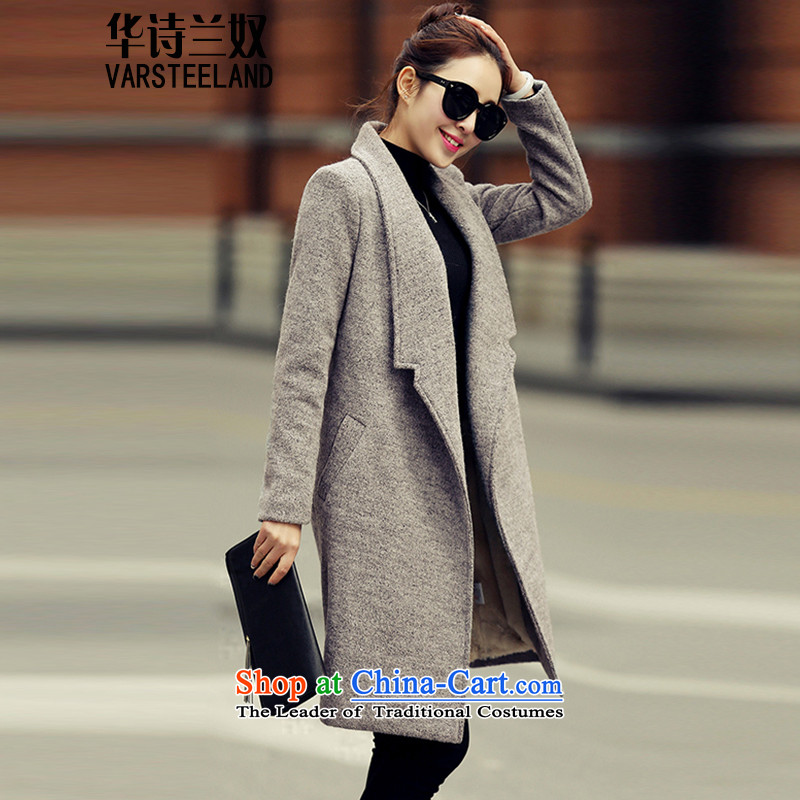 China, slave 2015 autumn and winter for women on the new roll collar jacket coat? Korean girl in Sau San long large thick hair a wool coat female Z3 , Fred M Gray (VARSTEELANO slave) , , , shopping on the Internet