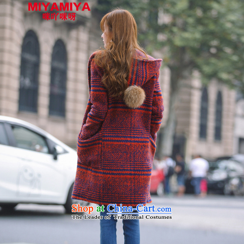 Wool Coat Korea MIYAMIYA? version 2015 new female autumn and winter long temperament Sau San a wool coat female red cravat and thick M meters of MIA, (MIYAMIYA) , , , shopping on the Internet