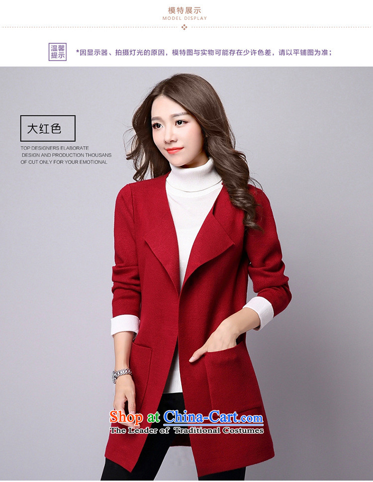Hizze 2015 autumn and winter knitwear LADIES CARDIGAN gross Korean female jacket is relaxd in female jacket sweater long wool cardigan gross? female red cloak M picture, prices, brand platters! The elections are supplied in the national character of distribution, so action, buy now enjoy more preferential! As soon as possible.