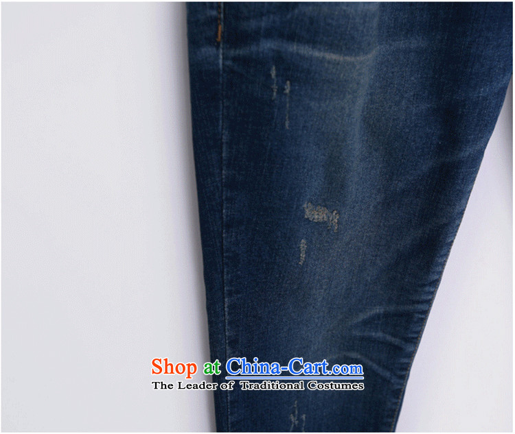 Xiang Jiang to xl elastic waist jeans autumn female version 200 catties Stretch Dress Pant thick sister loose video skinny legs pants 6138, money-water large blue 3XL picture, prices, brand platters! The elections are supplied in the national character of distribution, so action, buy now enjoy more preferential! As soon as possible.