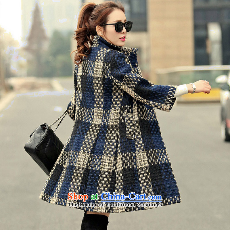 In 2015, at the autumn and winter new Korean version in the Sau San long 7/rough flower gross coats SA navy? s in the Hyatt Regency 3XL, shopping on the Internet has been pressed.