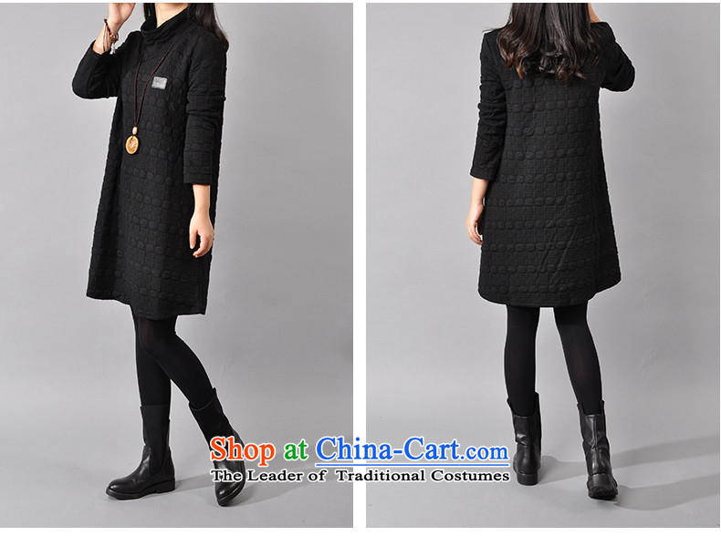 Uimi optimized M 2015 Fall/Winter Collections of new large relaxd dress in long round-neck collar video clip cotton waffle long-sleeved thin dresses female pregnant women with elegant black XL Photo, prices, brand platters! The elections are supplied in the national character of distribution, so action, buy now enjoy more preferential! As soon as possible.