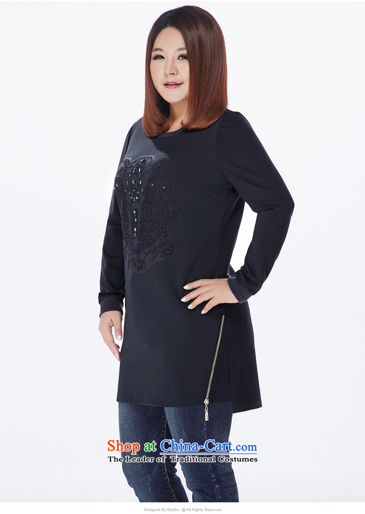 Msshe xl women 2015 new winter clothing in mm long, thick embossing sweater blue 4XL Picture It stood at 11 091, prices, brand platters! The elections are supplied in the national character of distribution, so action, buy now enjoy more preferential! As soon as possible.
