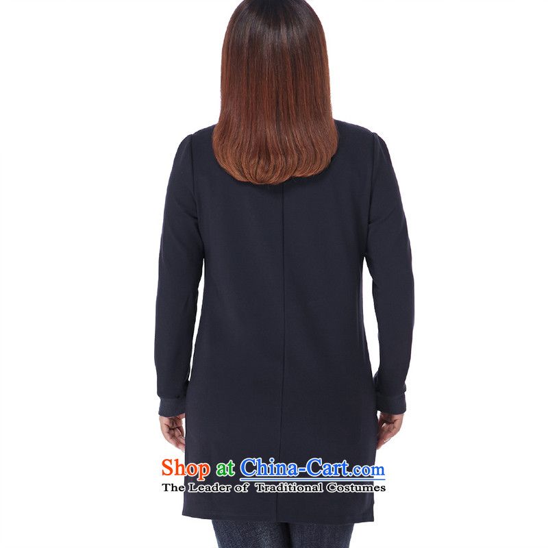 Msshe xl women 2015 new winter clothing in mm long, thick embossing sweater blue 4XL, it stood at 11 091 The Susan Carroll, poetry Yee (MSSHE),,, shopping on the Internet