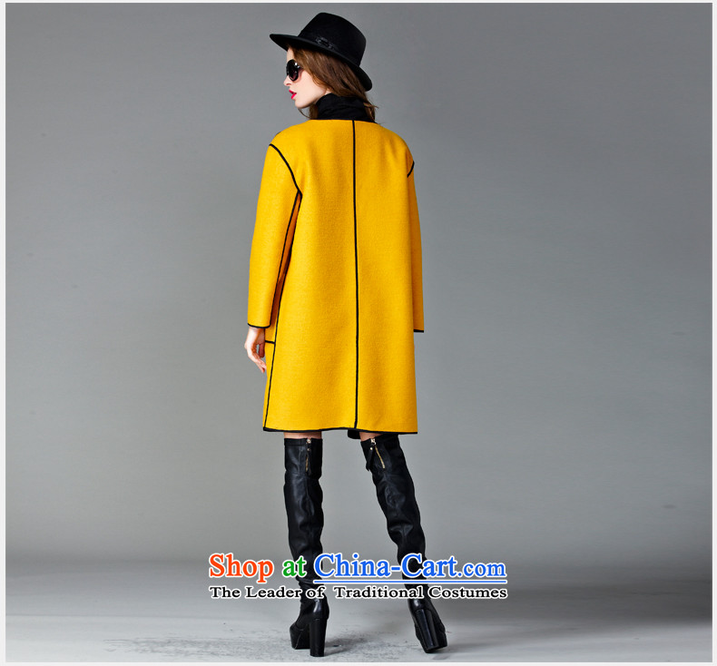 The OSCE is in the drop-down long hair? coats female Sau San 2015 new winter coats of wool women won? cashmere overcoat edition stylish and simple Yellow M picture, prices, brand platters! The elections are supplied in the national character of distribution, so action, buy now enjoy more preferential! As soon as possible.