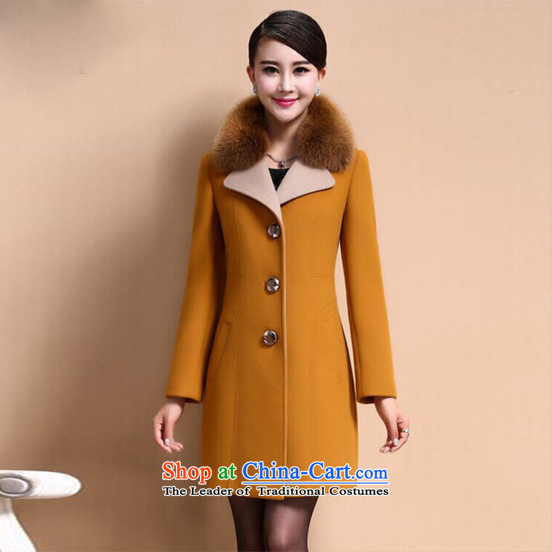 2015 Autumn and winter ralos new coats girl? long jacket for gross coats female 8009? Yellow , L, Sato Ruth (RALOS) , , , shopping on the Internet