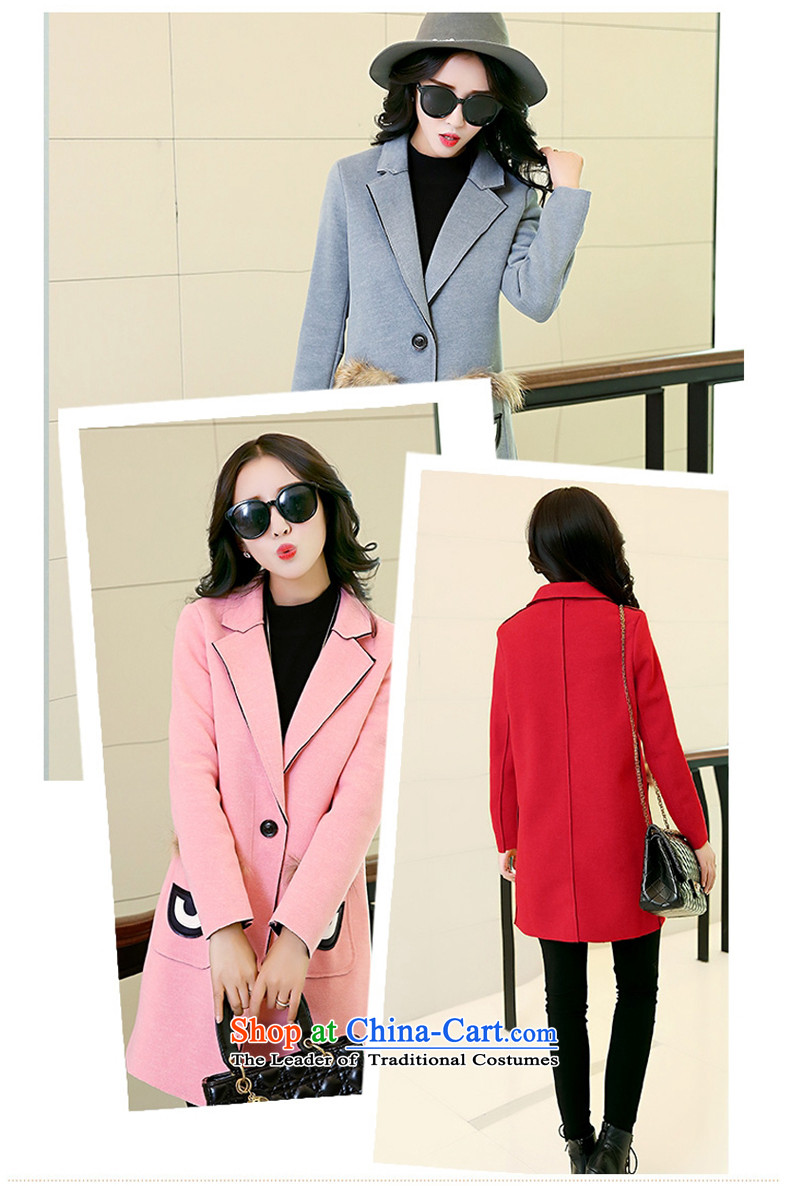 Optimize Honey Nga gross? 2015 autumn and winter coats girl who decorated large roll collar in long hair? female Korean jacket warm a wool coat RED M picture, prices, brand platters! The elections are supplied in the national character of distribution, so action, buy now enjoy more preferential! As soon as possible.