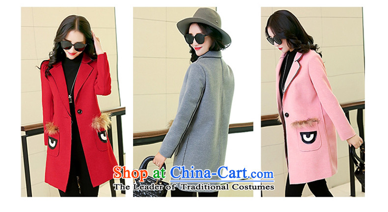 Optimize Honey Nga gross? 2015 autumn and winter coats girl who decorated large roll collar in long hair? female Korean jacket warm a wool coat RED M picture, prices, brand platters! The elections are supplied in the national character of distribution, so action, buy now enjoy more preferential! As soon as possible.