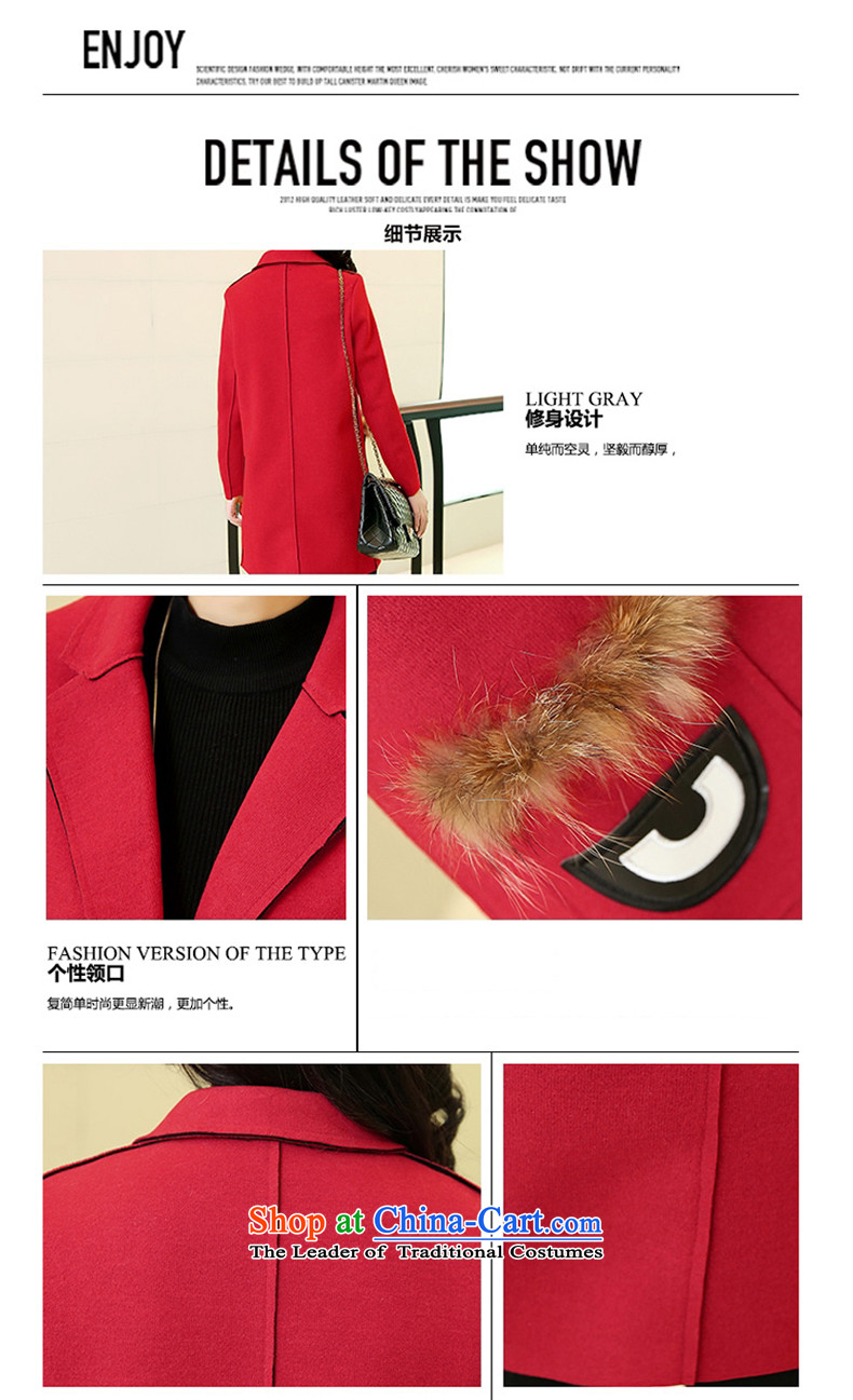 Optimize Honey Nga gross? 2015 autumn and winter coats girl who decorated large roll collar in long hair? female Korean jacket warm a wool coat RED M picture, prices, brand platters! The elections are supplied in the national character of distribution, so action, buy now enjoy more preferential! As soon as possible.