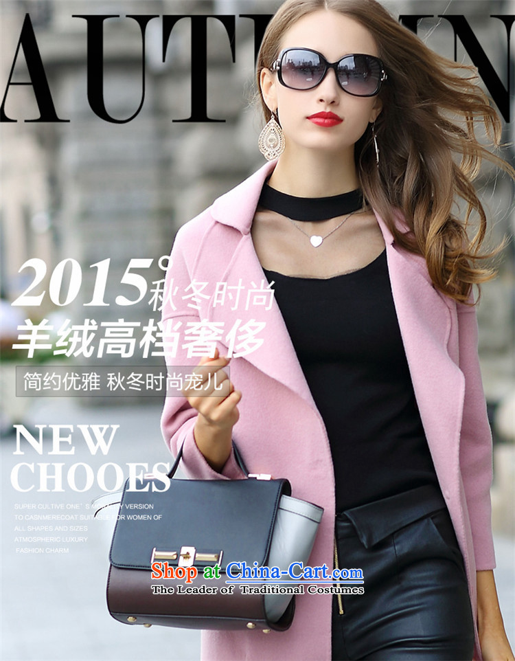 Lan card 2015 slavery dream new two-sided cashmere overcoat, long double-side coats western-wool? jacket cocoon girl S pictures, price pink, brand platters! The elections are supplied in the national character of distribution, so action, buy now enjoy more preferential! As soon as possible.