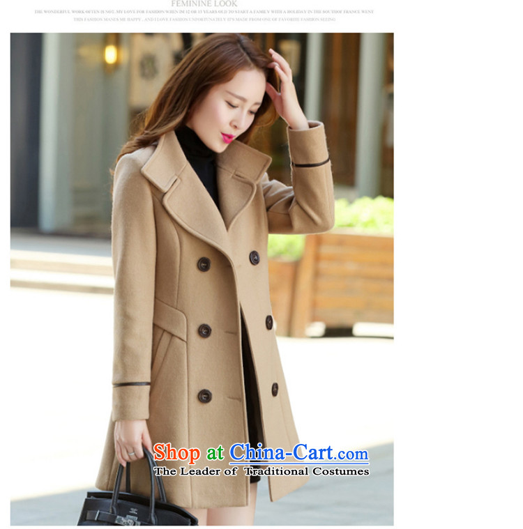 Gross? female Korean jacket stylish medium to long term)? coats, double-reverse collar trendy female 65.22 yellow L picture, prices, brand platters! The elections are supplied in the national character of distribution, so action, buy now enjoy more preferential! As soon as possible.