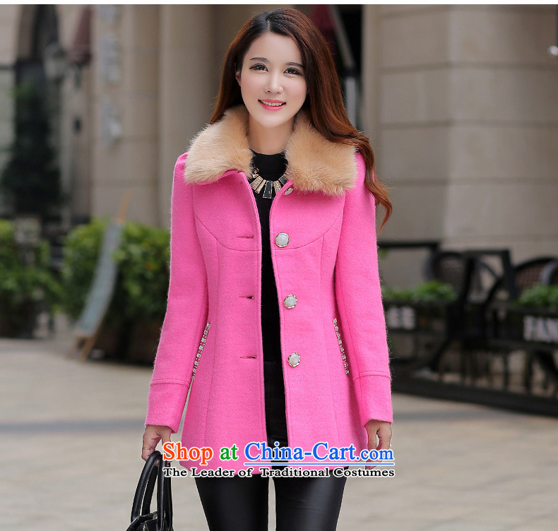  Single Row clip hair aimoonsa jacket female thickened? 2015 winter clothing new Korean version of large numbers of women who are in long hair? coats gross collar purple XXL picture, prices, brand platters! The elections are supplied in the national character of distribution, so action, buy now enjoy more preferential! As soon as possible.