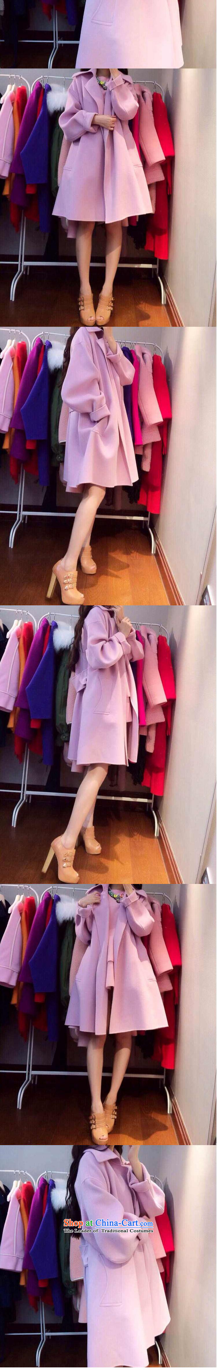 2015 Fall/Winter Collections of Korean women's large Fat MM loose, Hin thin, thick coat thick sister 200 catties, long thick a wool coat jacket violet XXXXL gross? Picture, prices, brand platters! The elections are supplied in the national character of distribution, so action, buy now enjoy more preferential! As soon as possible.