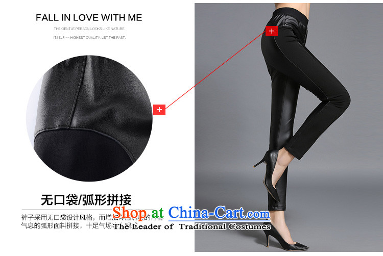 Elizabeth 2015 ultra high discipline code women for winter new castor leather pants thick mm Sau San PU stitching pencil to increase wear trousers trousers SN1067- 3XL black picture, prices, brand platters! The elections are supplied in the national character of distribution, so action, buy now enjoy more preferential! As soon as possible.