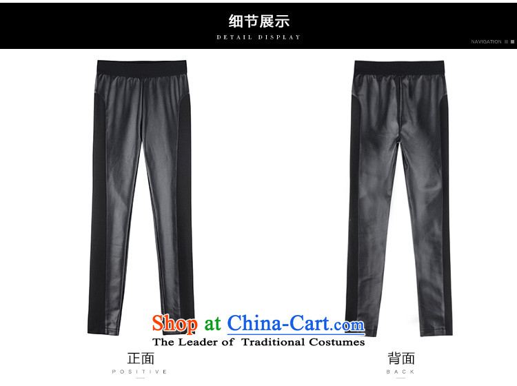 Elizabeth 2015 ultra high discipline code women for winter new castor leather pants thick mm Sau San PU stitching pencil to increase wear trousers trousers SN1067- 3XL black picture, prices, brand platters! The elections are supplied in the national character of distribution, so action, buy now enjoy more preferential! As soon as possible.