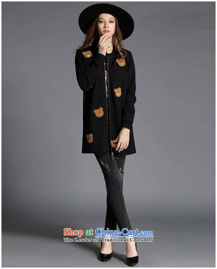 Elizabeth 2015 ultra high discipline code women for winter new baseball services and stylish mm thick cartoon decals to intensify the long jacket, black XL pictures, SN1357- price, brand platters! The elections are supplied in the national character of distribution, so action, buy now enjoy more preferential! As soon as possible.